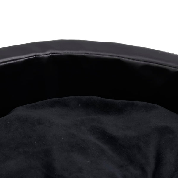 vidaXL Dog Bed Black 90x79x20 cm Plush and Faux Leather