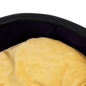 vidaXL Dog Bed Black-Yellow 99x89x21 cm Plush and Faux Leather
