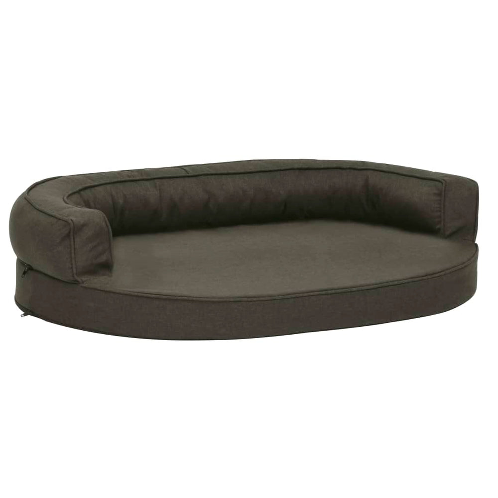 vidaXL Dog Mattress Ergonomic 75x53cm Linen Look Dark Grey