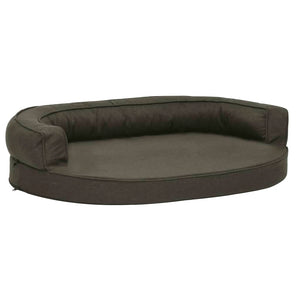 vidaXL Dog Mattress Ergonomic 75x53cm Linen Look Dark Grey