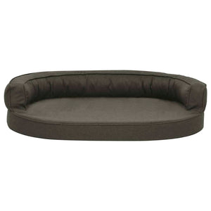 vidaXL Dog Mattress Ergonomic 75x53cm Linen Look Dark Grey