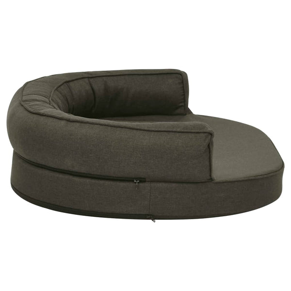 vidaXL Dog Mattress Ergonomic 75x53cm Linen Look Dark Grey