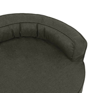 vidaXL Dog Mattress Ergonomic 75x53cm Linen Look Dark Grey