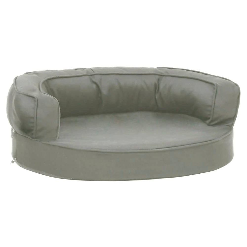 vidaXL Ergonomic Dog Mattress 60x42 cm Linen Look Grey