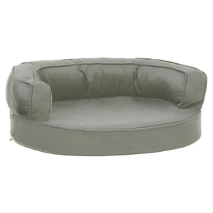 vidaXL Ergonomic Dog Mattress 60x42 cm Linen Look Grey