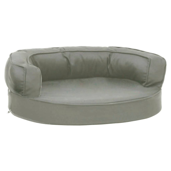 vidaXL Ergonomic Dog Mattress 60x42 cm Linen Look Grey