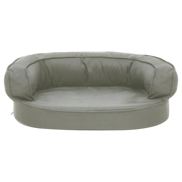 vidaXL Ergonomic Dog Mattress 60x42 cm Linen Look Grey