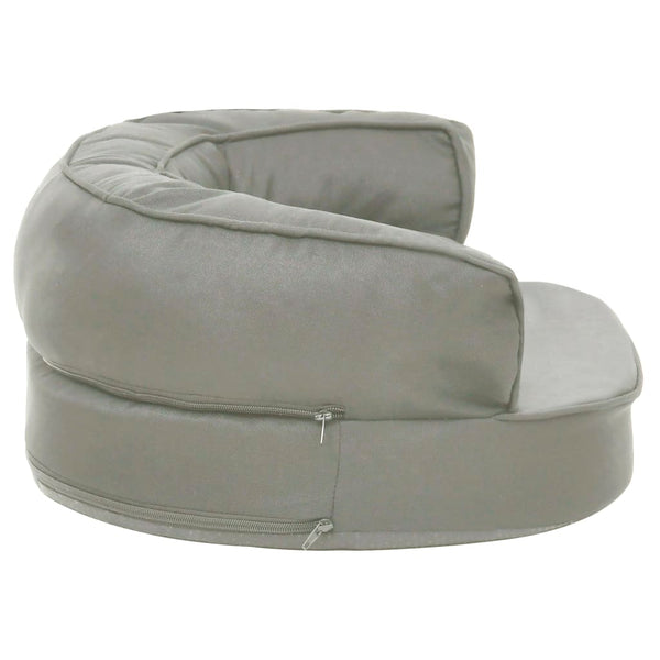 vidaXL Ergonomic Dog Mattress 60x42 cm Linen Look Grey