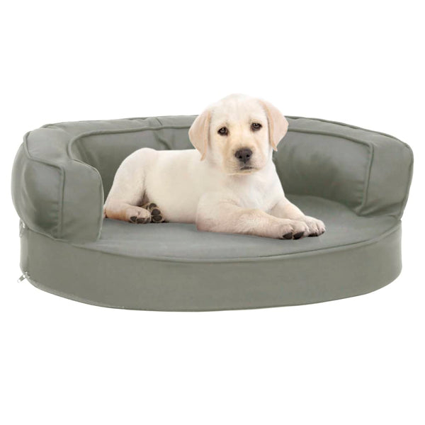 vidaXL Ergonomic Dog Mattress 60x42 cm Linen Look Grey