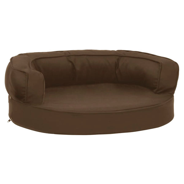 vidaXL Ergonomic Dog Mattress 60x42 cm Linen Look Brown