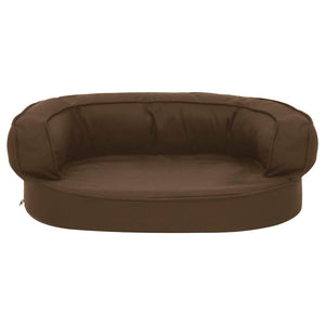 vidaXL Ergonomic Dog Mattress 60x42 cm Linen Look Brown