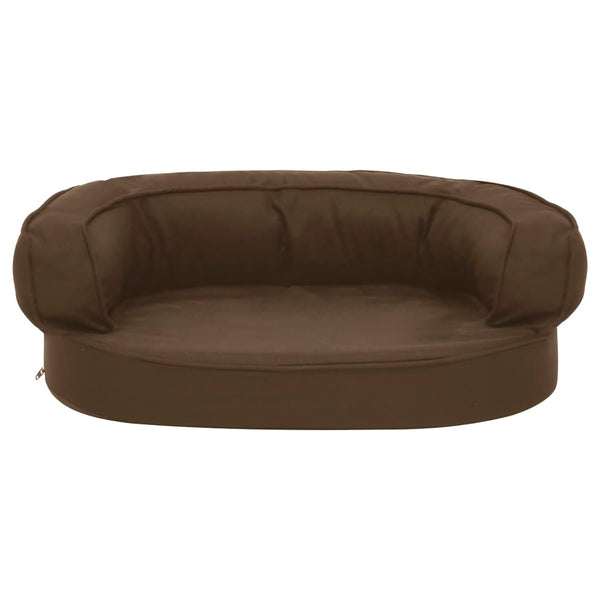 vidaXL Ergonomic Dog Mattress 60x42 cm Linen Look Brown