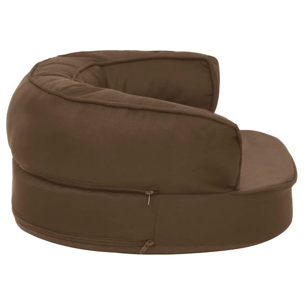 vidaXL Ergonomic Dog Mattress 60x42 cm Linen Look Brown