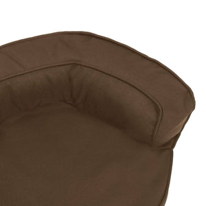 vidaXL Ergonomic Dog Mattress 60x42 cm Linen Look Brown