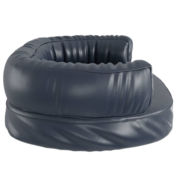 vidaXL Ergonomic Dog Bed Foam Dark Blue 60x42cm Faux Leather