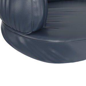 vidaXL Ergonomic Dog Bed Foam Dark Blue 60x42cm Faux Leather