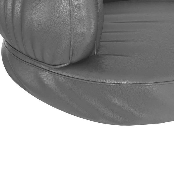 vidaXL Dog Bed Ergonomic Foam Grey 75x53 cm Faux Leather