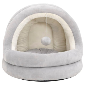 vidaXL Cat Bed 40x40x35 cm Grey and Cream