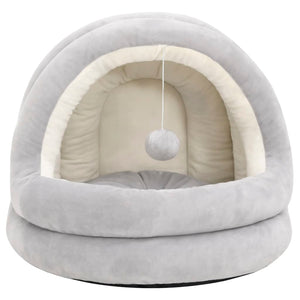 vidaXL Cat Bed 50x50x45 cm Grey and Cream