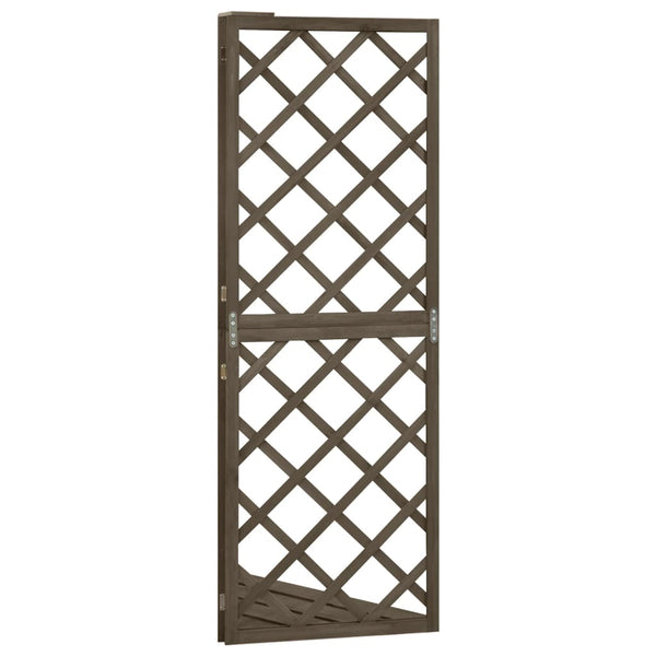 vidaXL Corner Trellis Gray 50x50x145 cm Solid Fir Wood