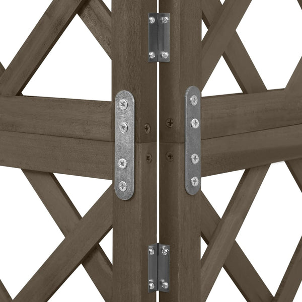 vidaXL Corner Trellis Gray 50x50x145 cm Solid Fir Wood