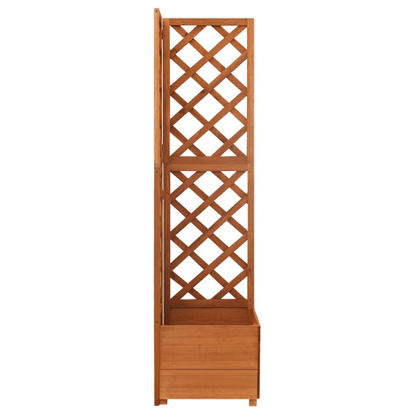 vidaXL Corner Trellis with Planter 40x40x150cm Solid Firwood
