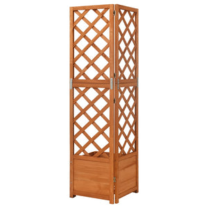 vidaXL Corner Trellis with Planter 40x40x150cm Solid Firwood