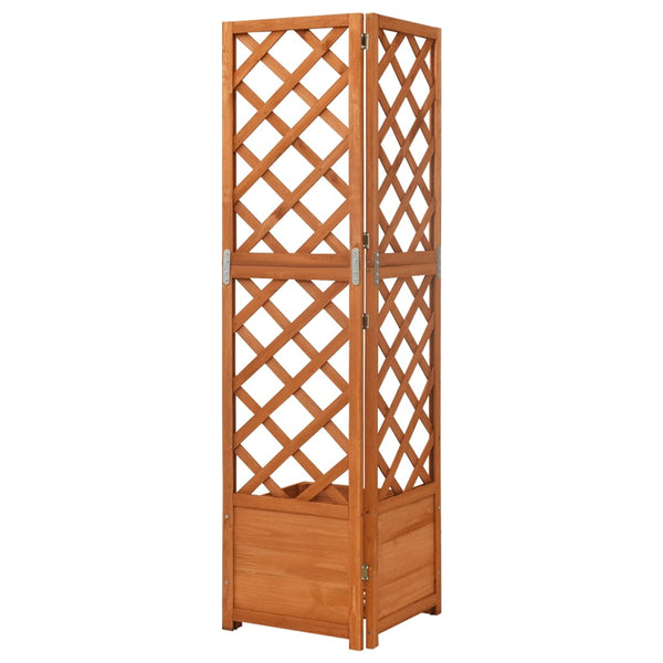 vidaXL Corner Trellis with Planter 40x40x150cm Solid Firwood