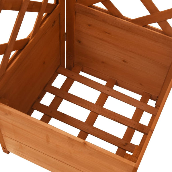 vidaXL Corner Trellis with Planter 40x40x150cm Solid Firwood