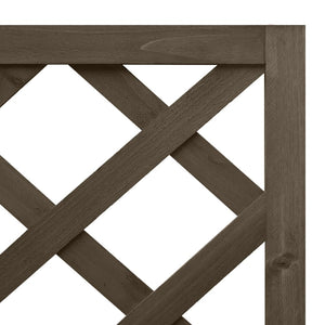 vidaXL Corner Trellis with Planter Box Grey 40x40x150cm Solid Fir Wood