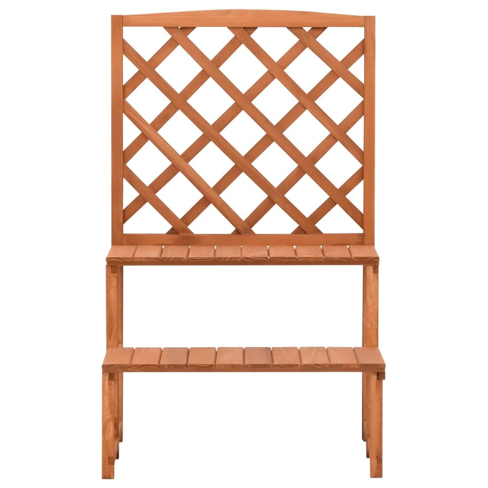 vidaXL Plant Stand with Trellis 70x42x115 cm Solid Fir Wood