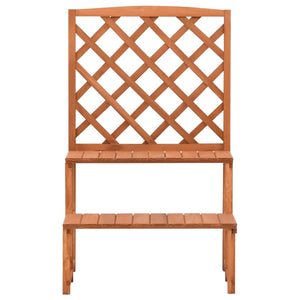 vidaXL Plant Stand with Trellis 70x42x115 cm Solid Fir Wood