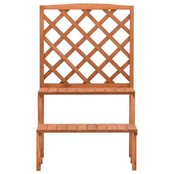 vidaXL Plant Stand with Trellis 70x42x115 cm Solid Fir Wood