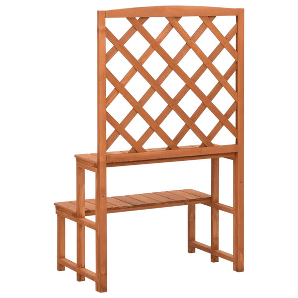 vidaXL Plant Stand with Trellis 70x42x115 cm Solid Fir Wood