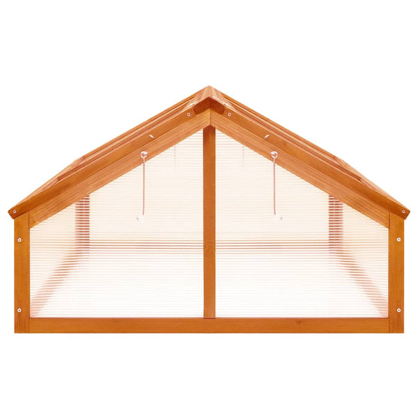 vidaXL Greenhouse Brown 114x80x50 cm Firwood