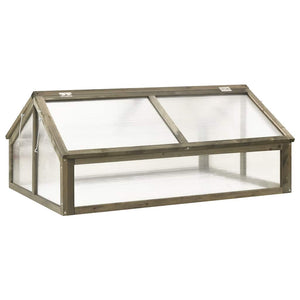 vidaXL Grey Greenhouse 114x80x50 cm Firwood