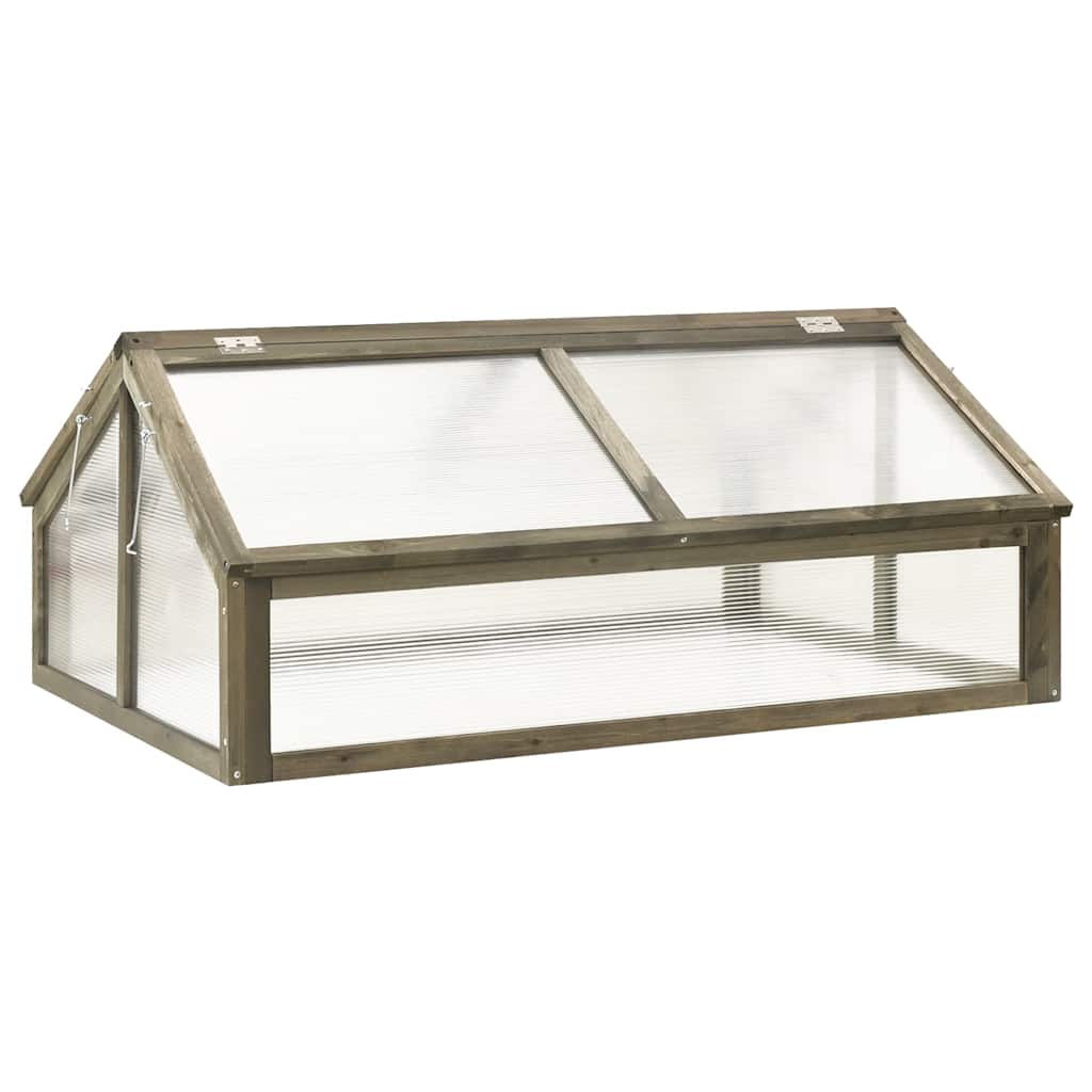 vidaXL Grey Greenhouse 114x80x50 cm Firwood