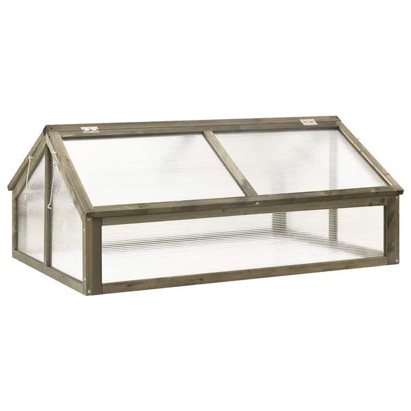 vidaXL Grey Greenhouse 114x80x50 cm Firwood