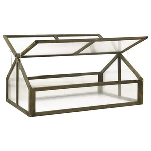 vidaXL Grey Greenhouse 114x80x50 cm Firwood