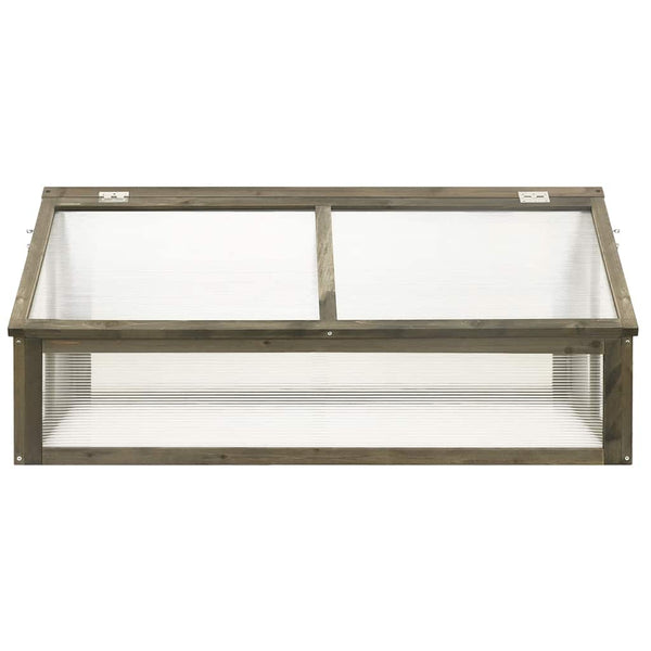 vidaXL Grey Greenhouse 114x80x50 cm Firwood