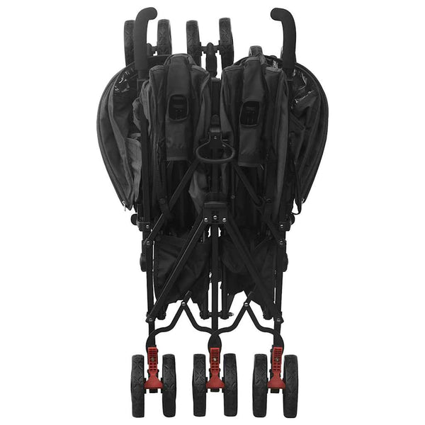 vidaXL Twin Stroller Anthracite Steel