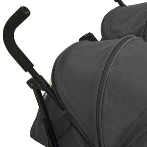 vidaXL Twin Stroller Anthracite Steel