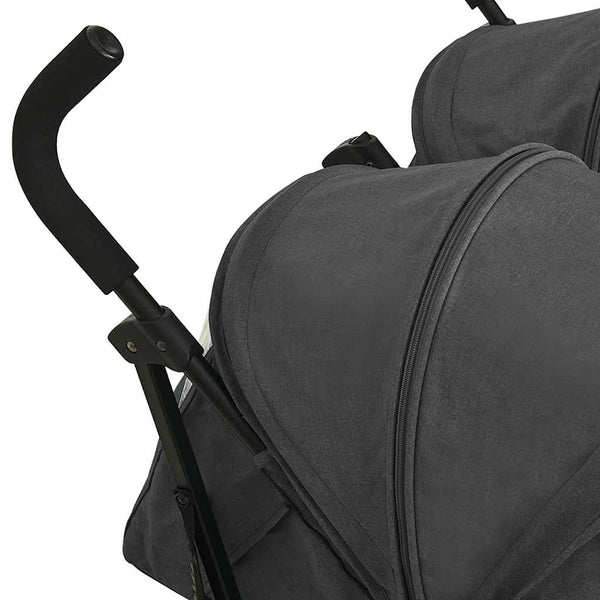 vidaXL Twin Stroller Anthracite Steel
