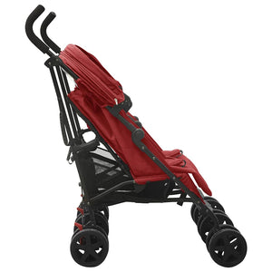 vidaXL Twin Stroller Red Steel