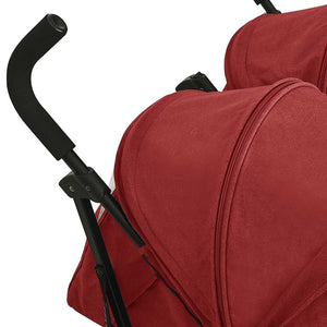 vidaXL Twin Stroller Red Steel