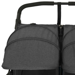 vidaXL Twin Stroller Anthracite Steel