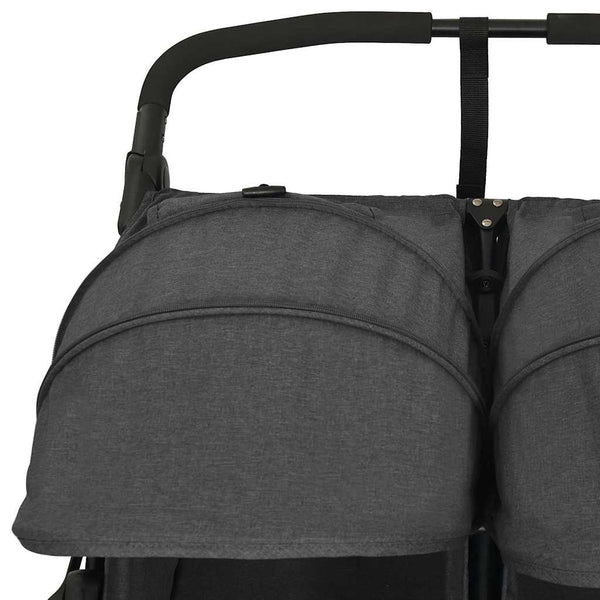 vidaXL Twin Stroller Anthracite Steel