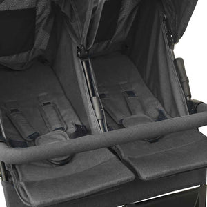 vidaXL Twin Stroller Anthracite Steel