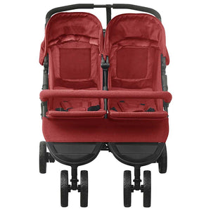 vidaXL Twin Stroller Red Steel