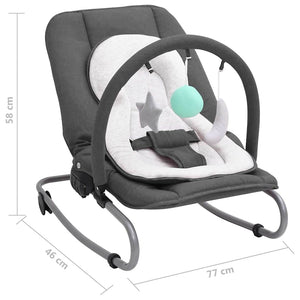 vidaXL Baby Bouncer Anthracite Steel